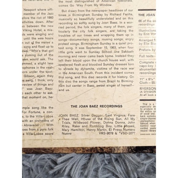 Joan Baez 5 LP 1964 Vanguard VSD 79160 1964 Original Vinyl Folk Stereo - Picture 10 of 13